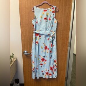 eShakti Light Blue Floral Dress